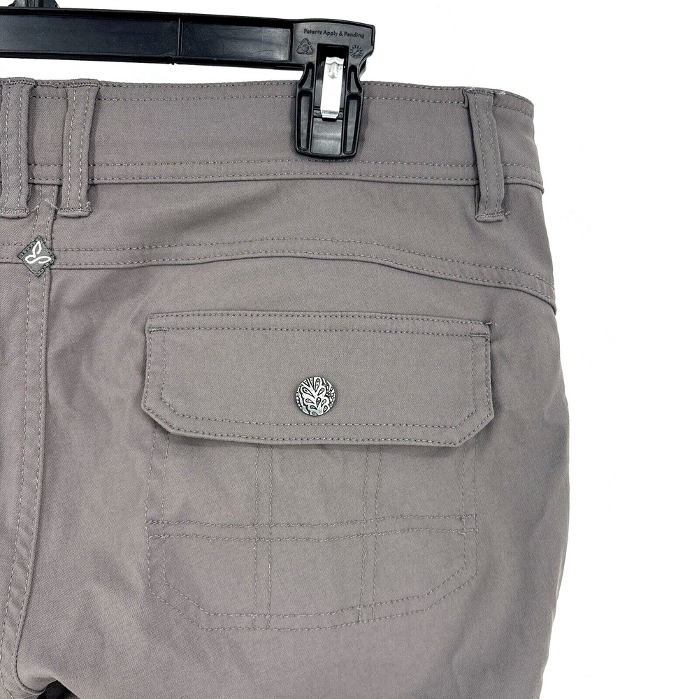 Prana Halle Convertible Pants 12 Gray Hiking Stretchy Pockets Capris Outdoors - Picture 14 of 15